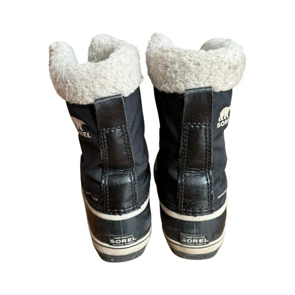 SOREL Kids Yoot Pac Nylon WP Waterproof Black Winter Snow Boots. Size 1.